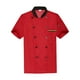 thumbnail image 2 of Chaqueta para mujer, abrigo cómodo de manga corta, para cafetería, restaurante, catering , Rojo, M Fernando Chaquetas de cocinero, 2 of 8