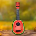 thumbnail image 3 of Ukelele Instrumento Musical Ukelele divertido de escala simple de guitarra hawaiana de 4 cuerdas para niños (sandía) Likrtyny libre de BPA, 3 of 6