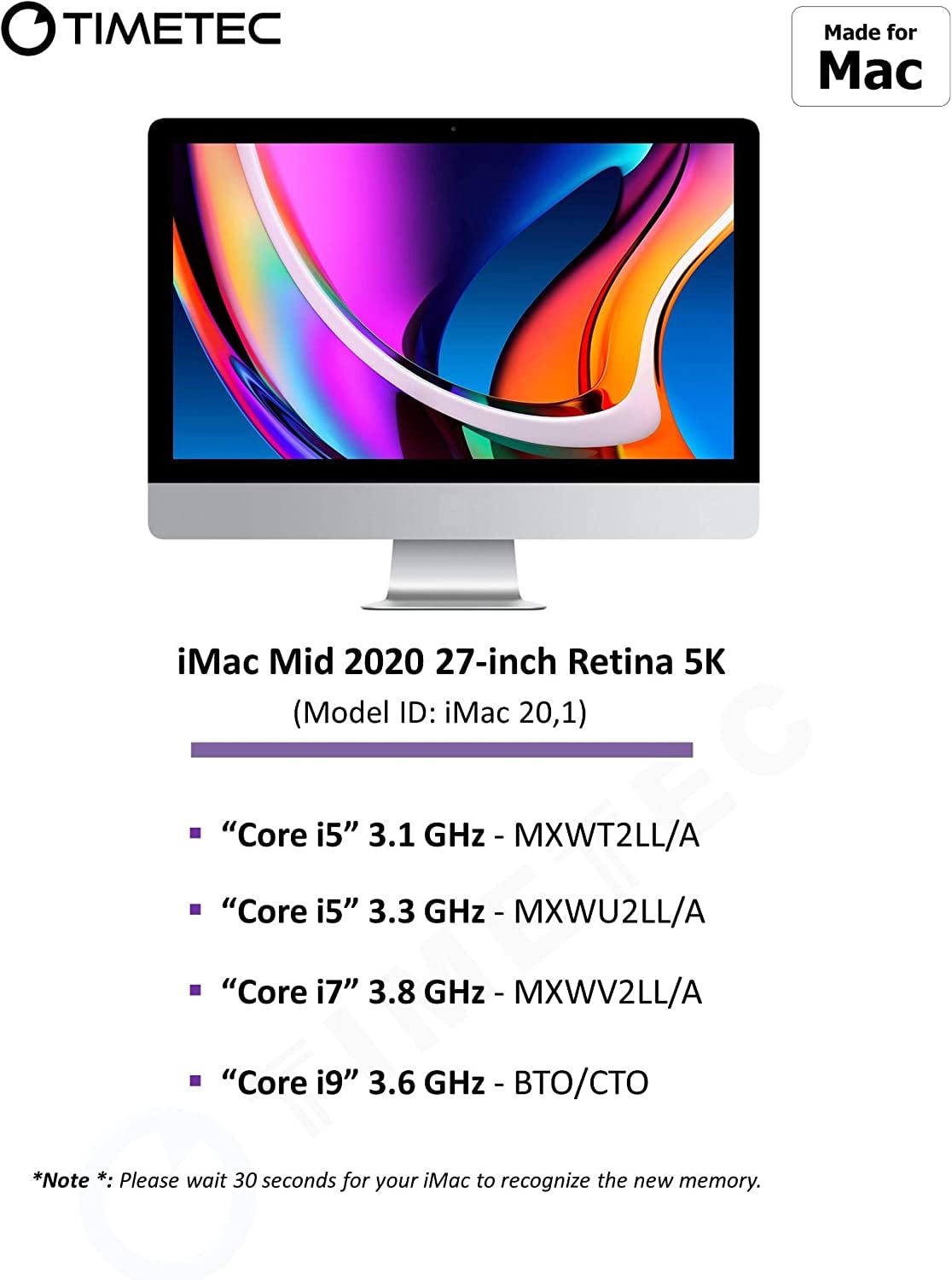 Timetec Hynix IC 64GB KIT(4x16GB) Compatible for Apple 2019 iMac 27-inch w/Retina 5K Display DDR4 2666MHz PC4-21300 2Rx8 CL19 1.2V SODIMM Memory RAM Upgrade (64GB KIT(4x16GB))