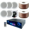 thumbnail image 3 of Home Theater System Kit - 2000 Watts Bluetooth Amplifier with 5.25 6 QTY 200 W in-Wall in-Ceiling Speakers And 2 Qty of 16 Gauge 100 ft. Speaker Wire by Technical Pro, 3 of 5