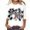 White, variant on IROINNID Womens Loose Tops Summer Retro Round Neck Three Quarter Sleeve Printed Blouse Under $10