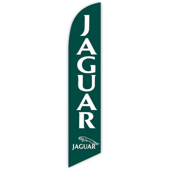 Cobb Promo Advertising Feather Flag 12ft for Jaguar Green - Replacement Flag Only Without Poleset