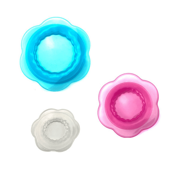 Couvercle de Stockage Alimentaire en Silicone Réutilisable, Couvercle Extensible Multicolore, Ensemble de 3 Pcs de Toutes Tailles Adapté.