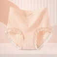 thumbnail image 2 of Sngxgn Cotton High Waisted Underwear for Women Cotton Full Coverage Panties Ladies Briefs(Beige,XL), 2 of 3