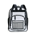 thumbnail image 2 of LSLJS Clear Backpack Heavy Duty Clear Bookbag Transparent Backpack Look Through Plastic Bookbag for School, Work, Stadium, Travel, Security, Festival, College (Black), 2 of 7