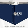 thumbnail image 3 of Elegant Comfort 1-Piece Solid Bed Skirt, 1500 Thread Count Quality, Minimalist Design with a Modern Look- Easy Care, Wrinkle and Stain Resistant, Bedskirt, Full, Midnight Navy, 3 of 5