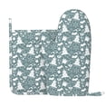 thumbnail image 3 of ZNDUO Non-Slip Cooking Oven Gloves, Christmas Tree Snowflake Doodle Pattern Oven Mitts and Pot Holders Set, 3 of 8