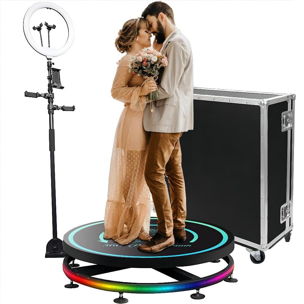 HeSaYep 360 Photo Booth Machine, 360 Video Camera Booth Selfie Platform