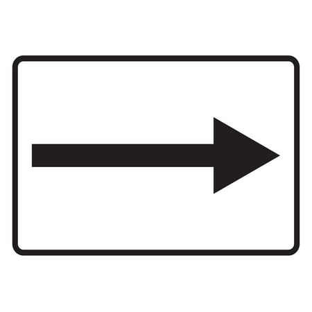 Parking Sign Aluminum Top - Right Arrow No Parking Business Safety Traffic Signs, Black - 7.5x10.5