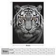 thumbnail image 4 of QZHH  Tiger Blanket White Tiger Face Animal Print on Black Throw Blankets for Adults Baby, Tigers Decor Tiger Gifts for Women Men, Fluffy Flannel Soft Cozy Blanket Bedding, 4 of 6