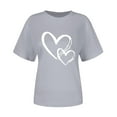 thumbnail image 4 of STETMN Heart Valentine Graphic Tee - Women's Cute Love Print Short Sleeve Crewneck Casual Lightweight Top, 4 of 6