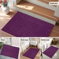 thumbnail image 5 of Rectangle Rug 2x3Ft Retro Dark Purple Linen Bottom Soft Indoor Throw Rugs Carpets for Living Dining Bedroom Kids Room Non-Slip Playroom Crawl Rug Floor Mats Farmhouse Flax Texture, 5 of 9