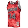 thumbnail image 2 of Men's Mitchell & Ness Hakeem Olajuwon Red Houston Rockets 1993/94 Galaxy Swingman Jersey, 2 of 3