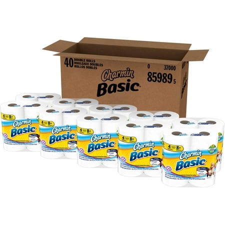 Charmin Basic Toilet Paper, 40 Double Rolls - Walmart.com Charmin Basic Toilet Paper, 40 Double Rolls - Walmart.com