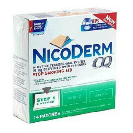 Nicoderm CQ - Stop Smoking Aid - 7 mg Strength - Transdermal Patch - 14/Box