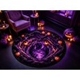 thumbnail image 3 of 3D Halloween Round Rug, Illusion Halloween Round Mat, Funny Rug with Non-Slip Soft Visual Effect Door Mat for Living Room Indoor Decor, 3 of 5
