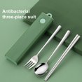 thumbnail image 2 of Coofit Kitchen Flatware Set Portable Rustless Travel Cutlery Spoon Fork Chopsticks, 2 of 10