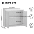 thumbnail image 5 of Tulib Coffee Bar Cabinet with Adjustable Shelf, 29.5" Sideboard Buffet Cabinet with Storage for Living Room, Dining Room, Kitchen, Home Office, Entryway, White, 5 of 10