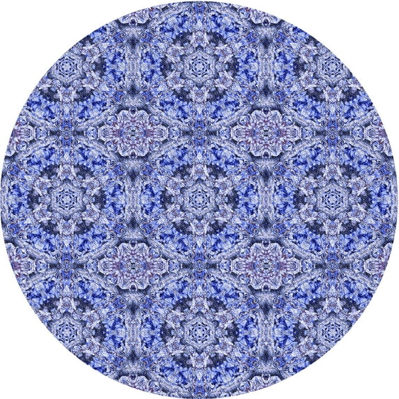 Ahgly Company Indoor Square Patterned Jeans Blue Area Rugs, 3' Square