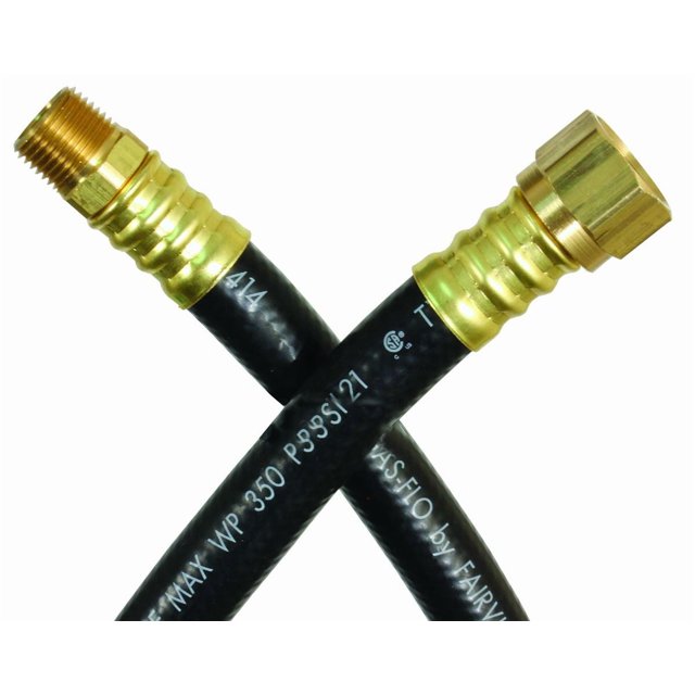 JR Propane Hose 07-31445 3/8 Inch Inside Diameter Rubber Supply Hose; 36 Inch Length; UL/CSA Approved