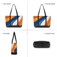 thumbnail image 6 of FORMRS Canvas Laptop Tote Bag for Women with 15.6" Computer Compartments Shoulder Handbag, Orange Abstract Wavy, 6 of 7