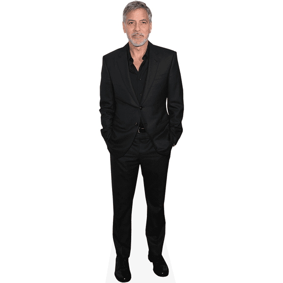 George Clooney (Black Suit) Lifesize Cardboard Cutout Standee