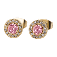 thumbnail image 1 of Aretes para Mujer Oro 14k LuckyLy con Zirconias, Modelo Judy rosa UNITALLA, 1 of 6