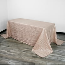 Your Chair Covers - Crinkle Taffeta Tablecloths 90 x 132 in. Rectangular Blush for all events, Wedding, Parties