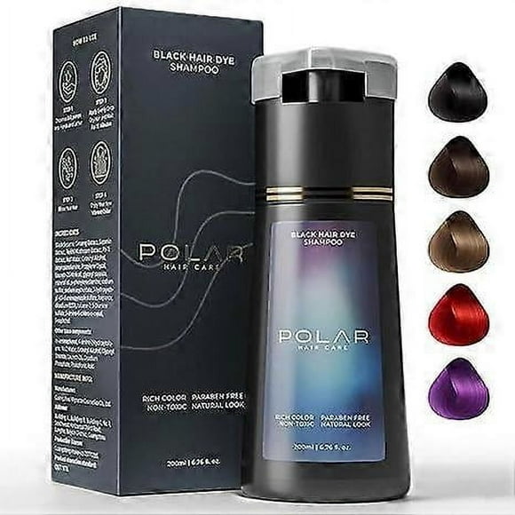 Hair Dye Shampoo,Polar Hair Dye Shampoo, Polar Haircare Instant Dye Shampoo, Natural Hair Color Shampoo for Gray Hair Coverag
