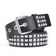 thumbnail image 1 of Cinturón de remache de metal punk rock con tachuelas de pirámide brillante para mujeres y hombres - Cinturón con tachuelas negro Cinturón de remache de punk rock Cinturón de hilos con ojales, 1 of 5