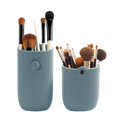 thumbnail image 4 of Silicone Makeup Brush Holder, Travel Makeup Brush Case, Soft Portable Makeup Bag Cosmetic Pouch, Anti-Fall Out Cover, Waterproof, Travel Essentials, 2.8×6.7 Inch Face Brushes Holder,Aqua, 4 of 8