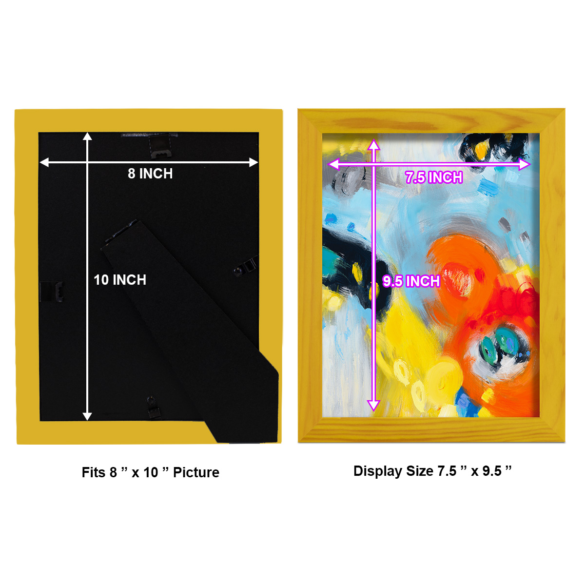 In the Loop II -Framed Print w/glass-Sunflower Yellow