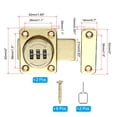 thumbnail image 2 of Uxcell Combination Cabinet Latch Zinc Alloy Keyless Drawer Lock 3-Digit Password Cabinet Lock Safety Lock Gold, 2 of 7