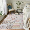 thumbnail image 2 of HOMERRY Indoor Washable 3' x 5' Area Rug Vintage Bohemian Patterns Rug for Living Room Non-Slip Floor Carpet for Bedroom, Pink, 2 of 7