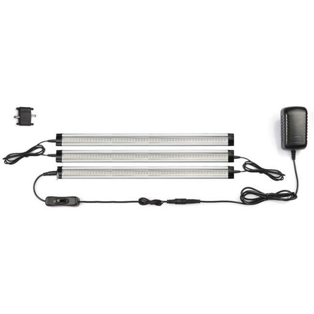 LED Task Lighting Starter Kit, Silver & Black