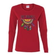 thumbnail image 3 of Colorful Neon Be Brave Dreamcatcher | Dean Russo Art Pop Culture Womens Long Sleeve T-Shirt, Red, Small, 3 of 6