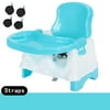 UPDATE Baby Dining Chair Infant Deluxe Comfort Folding Booster Feeding Seat 6 Months to 3-year-old with 4 wheels Blue