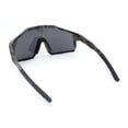 thumbnail image 4 of Manly Modern Camouflage Print Oversize Shield Wrap Plastic Sunglasses Army Green, 4 of 4
