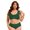 Vert, variante sur Top-kevin Maillot de Bain Bikini pour Femme Grande Taille, Ensemble à Volants, Cordon à Nouer, Taille Haute, 2 Pcs