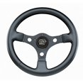 thumbnail image 3 of Grant Steering Wheel 773 Signature Performance Formula GT; 13 Inch Diameter; 3 Spoke; Black Leather Grained Vinyl Grip; Black Anodized Aluminum Spokes; Without Cruise Control Buttons/Holes; 5 Bolt, 3 of 4