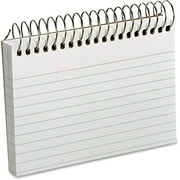 Oxford Spiral Ruled Index Cards, 3 x 5 Inches, White, 50 per Pack (40282)