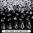 thumbnail image 2 of 250pcs 5 styles Transparent Acrylic Pendants Teardrop Clear 10~23x6~11mm 50pcs/style, 2 of 6
