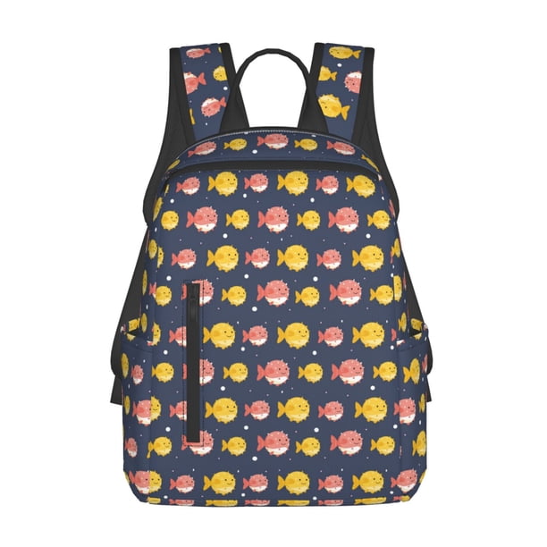 Easygdp Cute Puffer Fish para Easygdp Yak - Mochila Casual Ligera y Resistente para Viaje y Senderismo para Hombres y Mujeres
