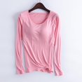 thumbnail image 2 of Long Sleeve Shirts for Women Tank Tops with Built in Bras Casual Crew Neck Solid Shirts Loose Fit Pajamas Fall Outfits for Women 2026, 2 of 6
