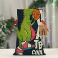 thumbnail image 5 of Pofeuu Dinosaur Basketball Player Print Burlap Bags with Drawstrings Drawstring Gift Bags Pouch Bag for Thankgiving Birthday Party Gift Wrapping Treats and Party Favors-Medium, 5 of 9