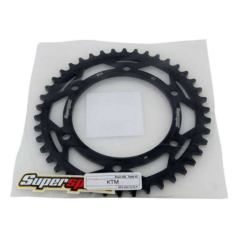 Supersprox RFE-899-42-BLK Steel Rear Sprocket - 42T (Black