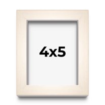 4x5 Frame White Wheat Solid Wood Picture Frame | Moulding Width 0.75 Inches | Interior Depth 0.5
