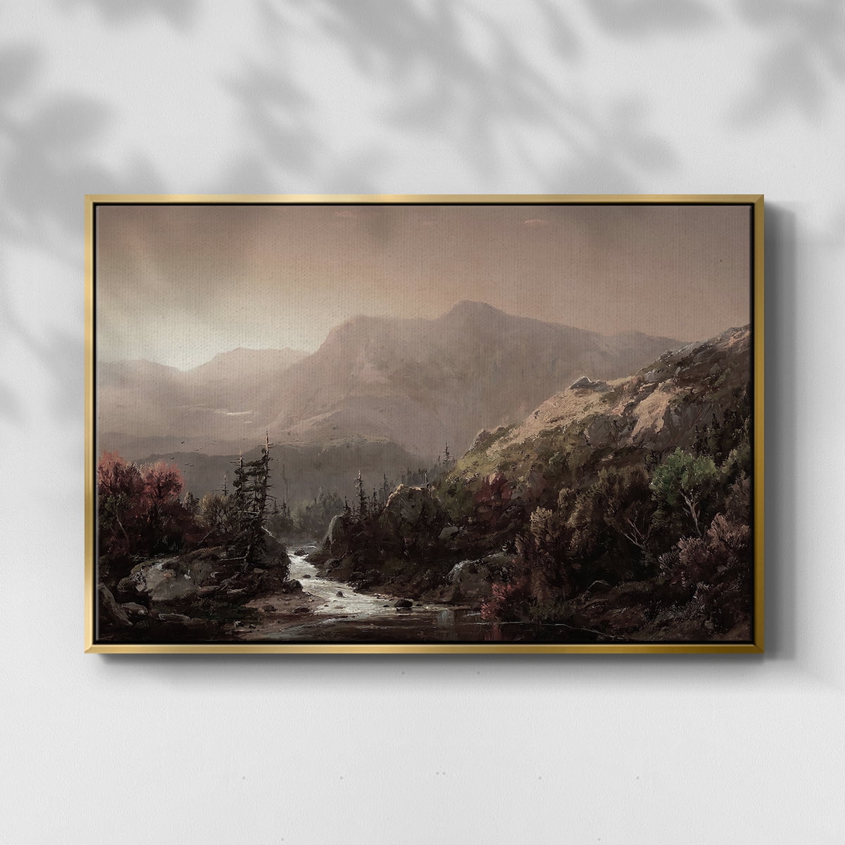 Vintage Landscape-CCCXXI By Wexford Home Framed in Gold Wood Gallery Wrapped Canvas 27 in. x 41 in.