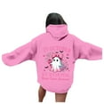 thumbnail image 3 of Womens Long Sleeve Hooded Sweatshirt Drawstring Pink Ribbon Graphic Cancer Awareness Hoodies with Pockets Loose Fit Pullover Tops, 3 of 8