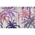 thumbnail image 2 of Coolnut Palm Tree Kitchen Curtains UV Protected Tier Curtains 2 Panels Kitchen Tiers Half Window Curtains for Guest Room Bathroom Laundry Room Basement, 24 x 27 Inch Home Decor, 2 of 7